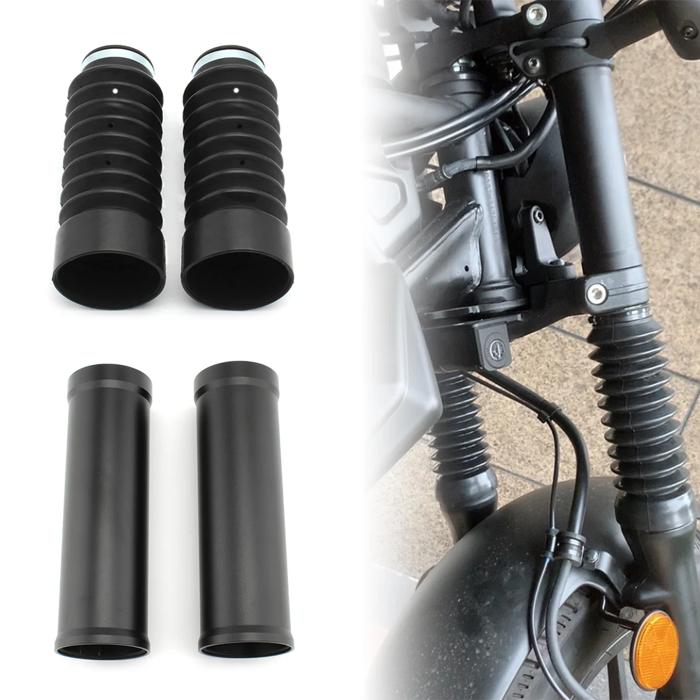 1Pair Motorcycle Front Fork Shock Absorbers Cover Gaiter Boot Tube