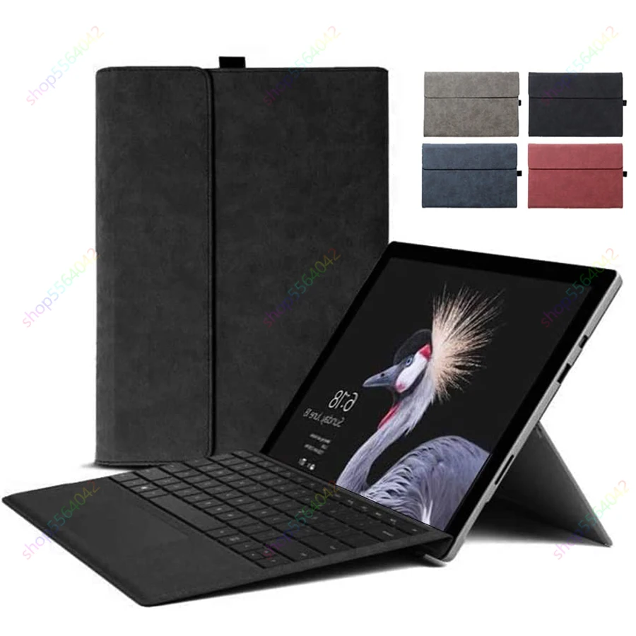 Teclado de Polegadas para Microsoft Surface Pro Mais Pro Couro do Plutônio Carteira de Negócios Capa Funda com Caneta Hoder 12. Case do