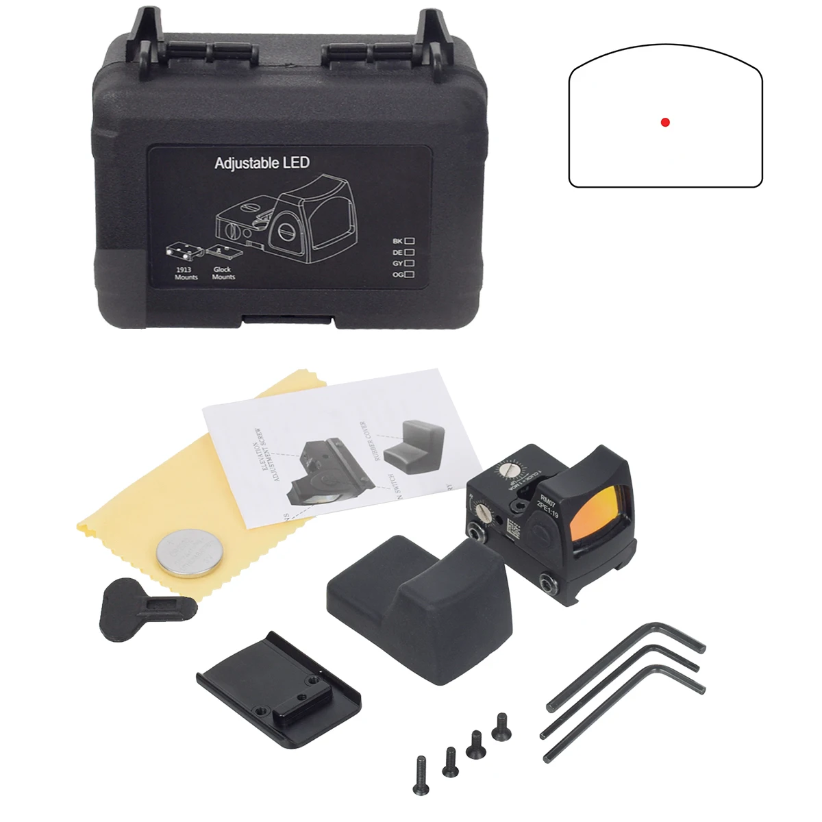 Metal Red Dot Sight Reflex Optic Scope For Airsoft