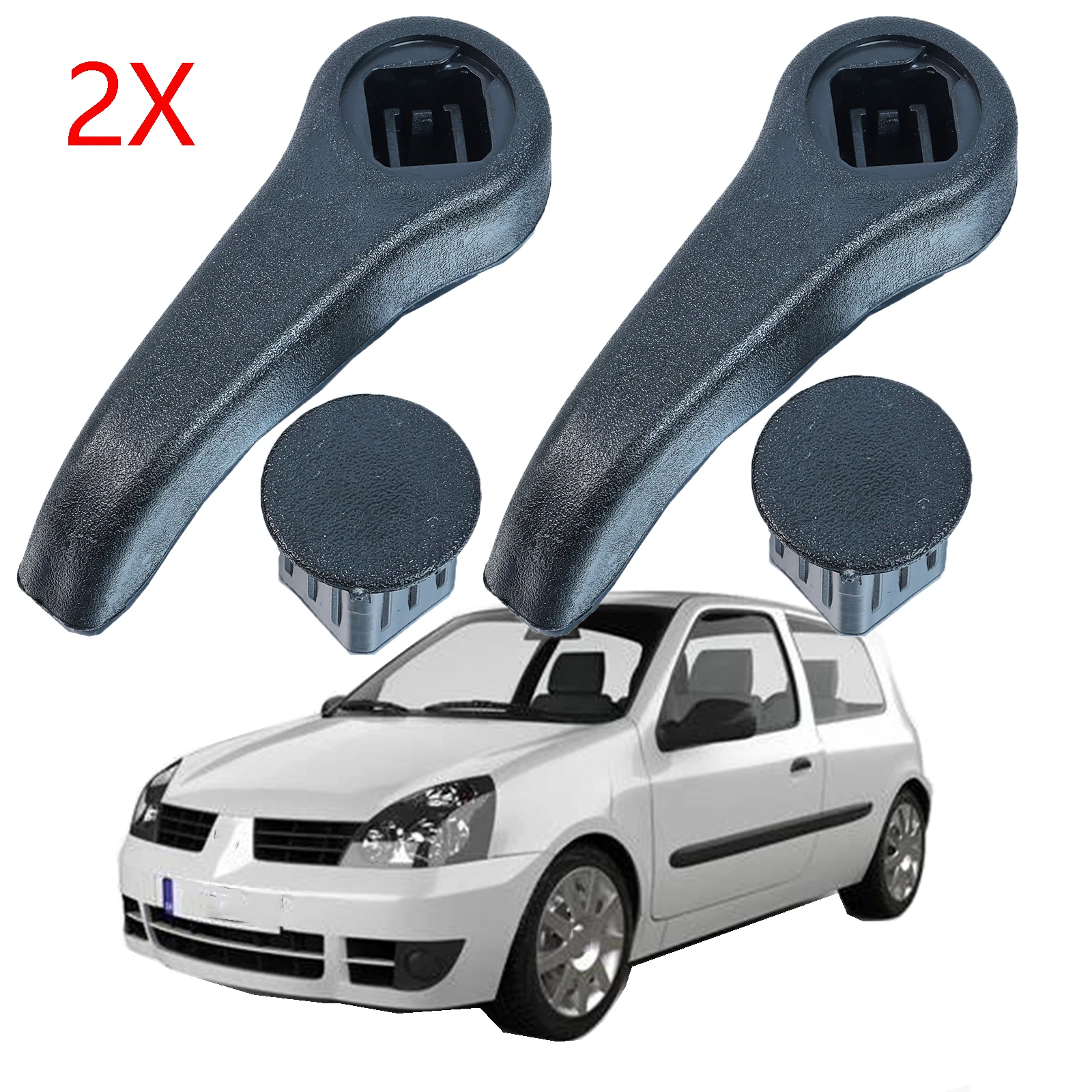 

2 шт., рычаг регулировки основания автомобильного сиденья для Renault Clio MK2 TPU MK1, левый правый черный пластиковый рычаг 7701470827 7701205708
