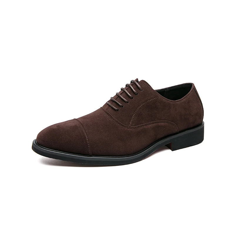 Italian Brand Men's Suede Shoes Banquet Dress Shoes Pointed Formal Shoes Formal Occasions Men's Business Shoes Non Slip