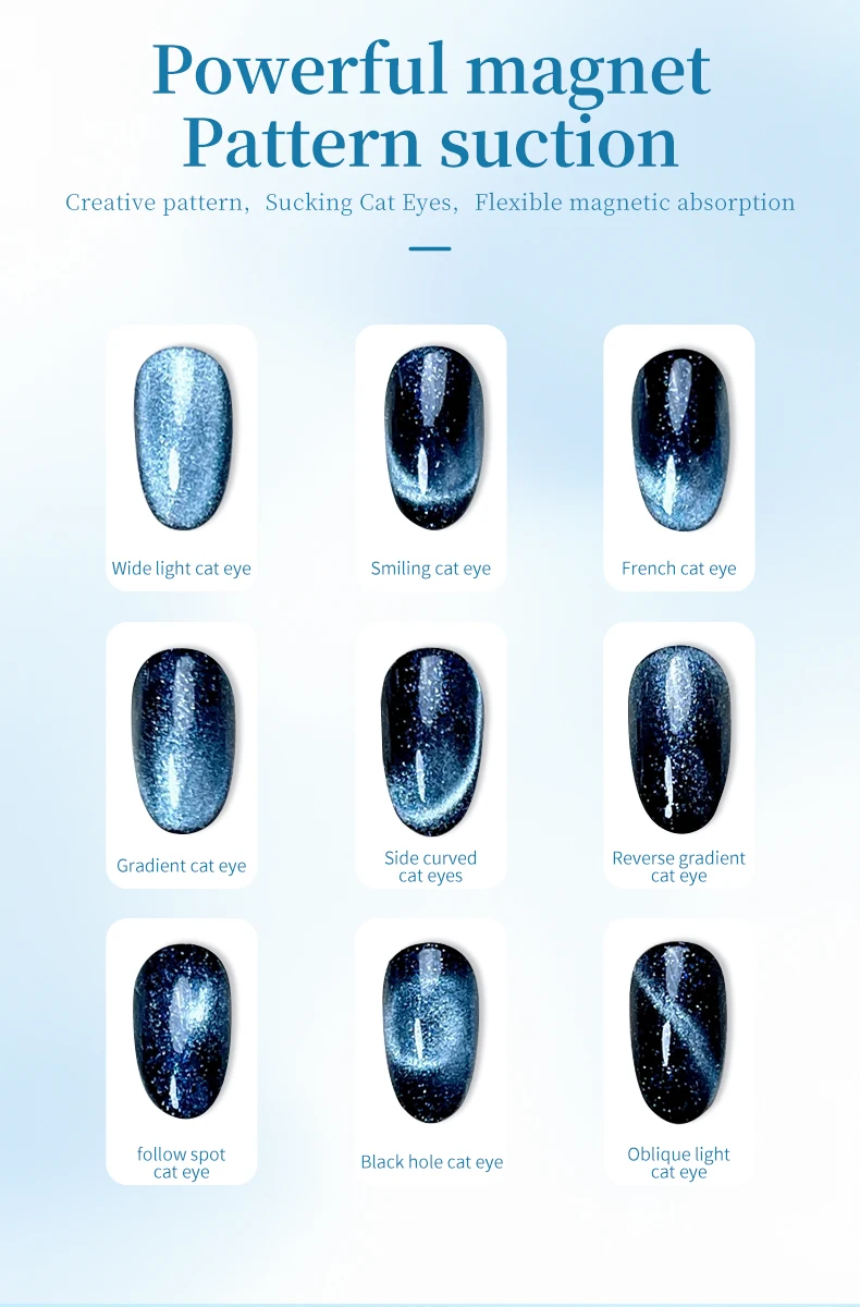 Cylindrical Cat Eye Nail Magnetic Stick UV Gel Polish Glitter Effect Manicure DIY Tools Nail Magnetic For 3D Cat Eye Painting