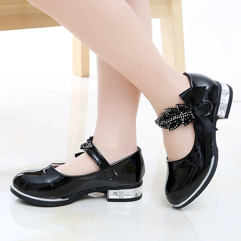 Fashion Girls Shoes Spring New Kids Leather Shoes Soft Soled Girl Princess Shoe Anti Slip Kids Casual Simple Child Shoe