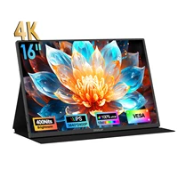 ZEUSLAP-Z16K 16" 4K Portable Monitor 3840x2400 100% DCI-P3 Thunderbolt USB-C HDMI for Phone, PS5, Laptop PC Second Screen