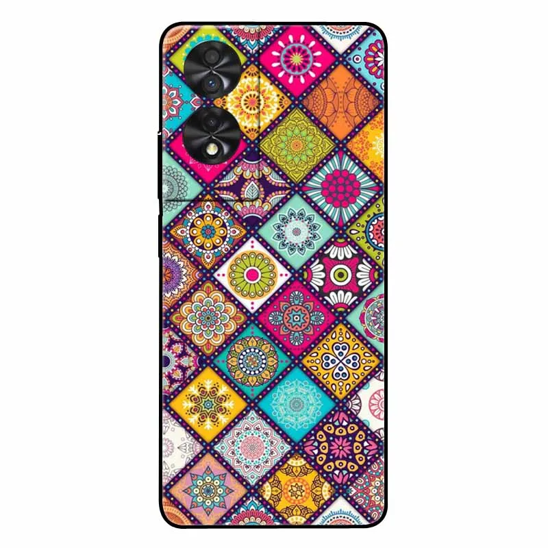 Silicone TPU Soft Fashion Painted Black Animal Case Cover