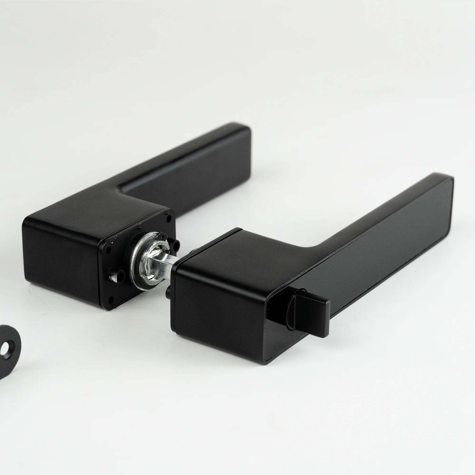 Door Handle Lock VERQNI MANIGLIE & ACCESSORI JL-02 Matte Black Mute Rectangle Modern Aluminium Door Handle Magnetic suction