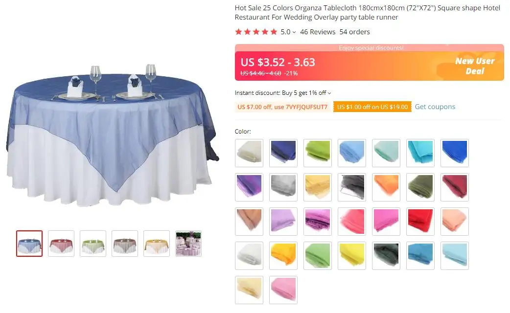 Description Picture 2 of item5pcs Wedding White Organza Table Runners Tablecloth Cover Chair Sash Party Pink Teal Decor Birthday Banquet Table Flag 30x275cm