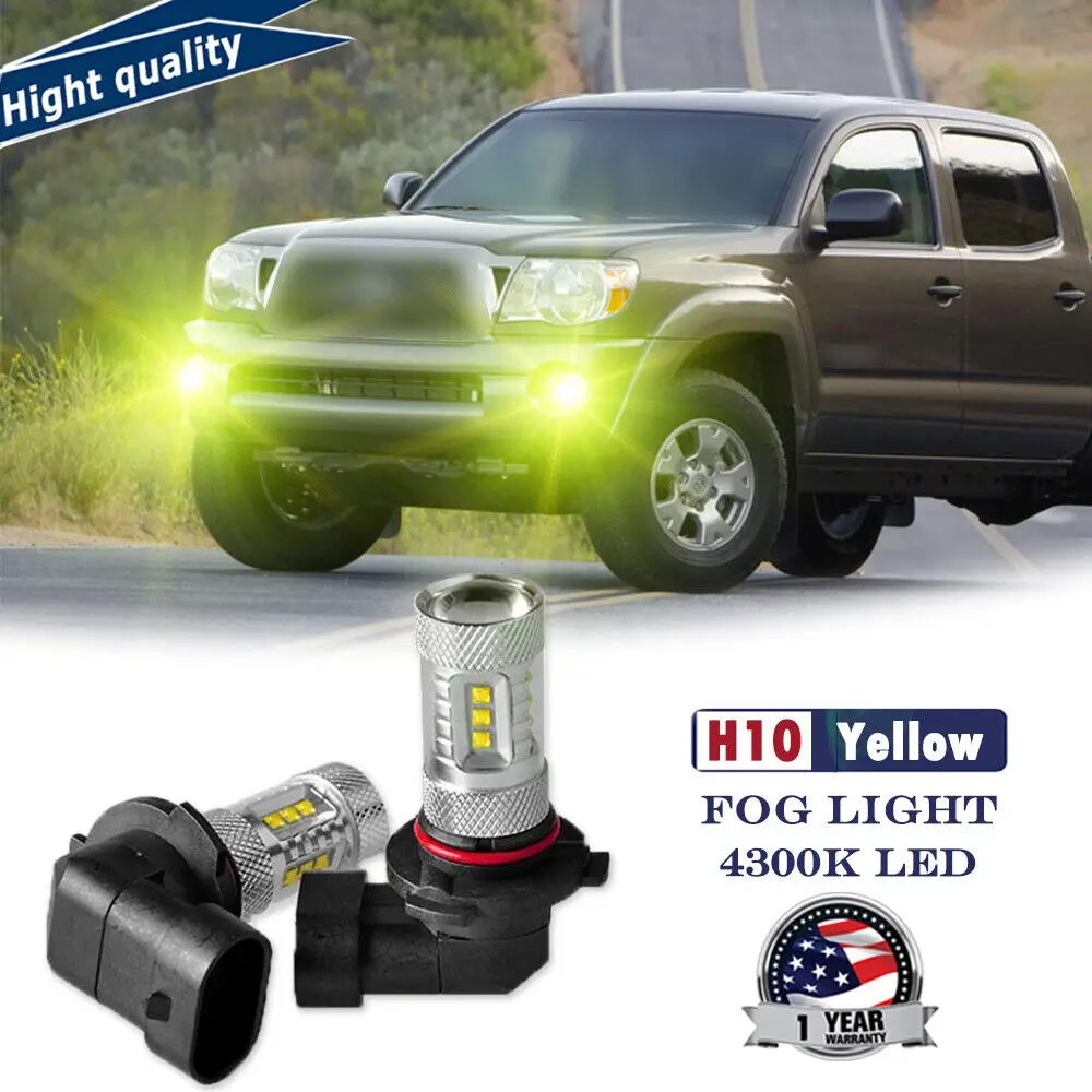 

9145 H10 4300K 2000LM 80W Fog Lights Upgrade LED Bulbs For Toyota Tacoma 2005-11
