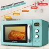 COSTWAY Retro Countertop Microwave Oven, 0.9Cu.ft, 900W Microwave Oven, with 5 Micro Power, Defrost & Auto Cooking Function 3