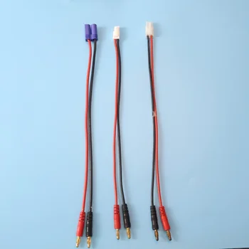 30CM EC5 Tamiya Mini Tamiya prise plomb de Charge à 4.0mm fiches banane câble de Charge fil de Silicone 14/16AWG pour batterie RC Lipo