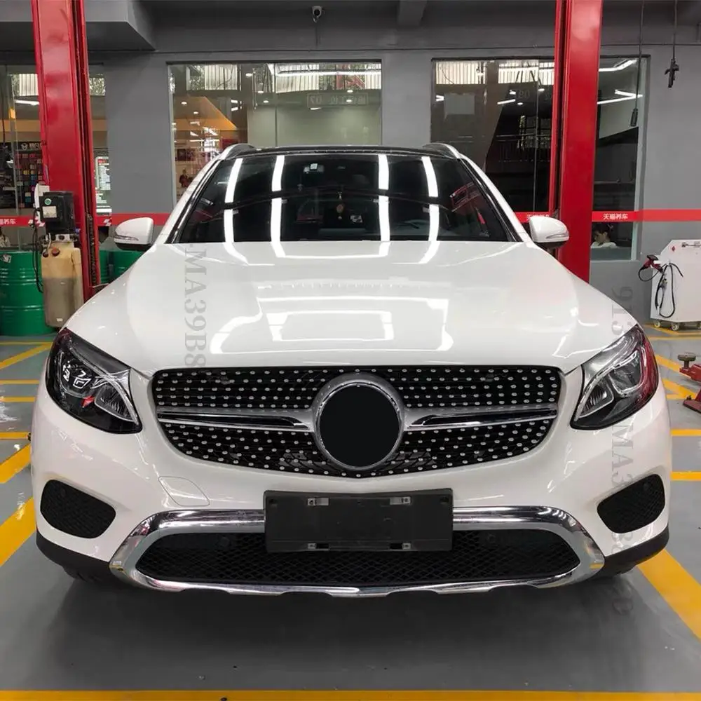 Replacement Part Diamond GT Style Front Inlet Mesh Bumper Grille Grid Grill Refit For Mercedes Benz GLC X253 2015-Tuning