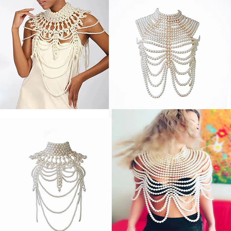 

Body Jewelry Chest Chain simulated pearl Sexy Skirt Chain Three Point Thong Chain Bra Chain Necklace Bikini Chest-wrapped Chain