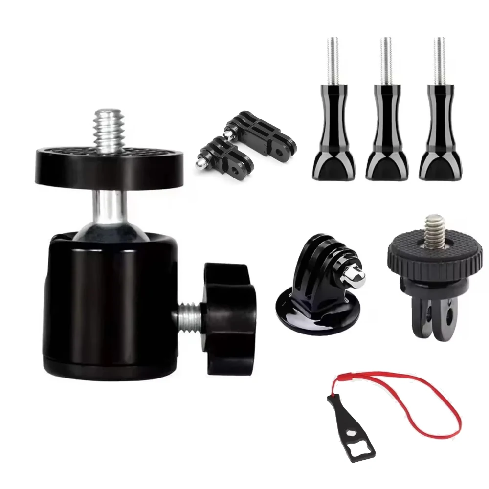Mini Ball Head Screw Tripod Mount with Swivel Adjustment for Cameras and Accessories