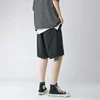 Wide Baggy Denim Shorts Men Summer Thin Solid Color Casual Loose Knee-length Pants Male Jeans Shorts Streetwear 4