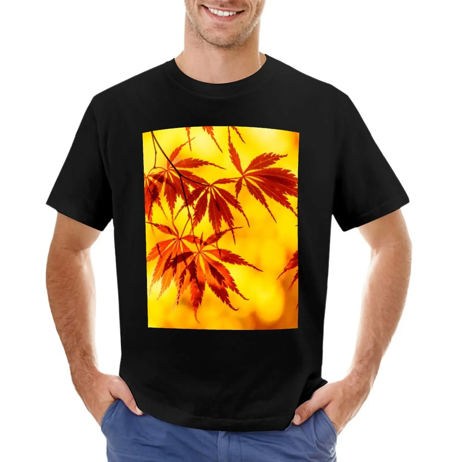 

Japanese maple set T-shirt sweat anime quick drying tops mens funny t shirts