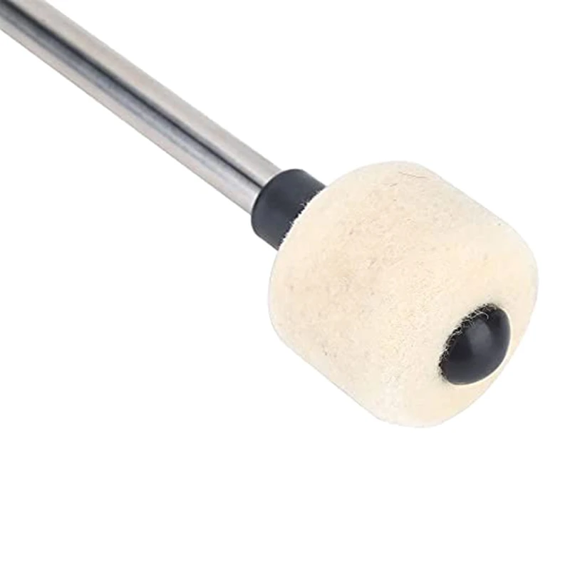 2 Pack Hammer Head Drum Set Felt Pad Percussion Beater Accessories Beater Drumstick Wool Mallet Musical Instrument Parts 24BD