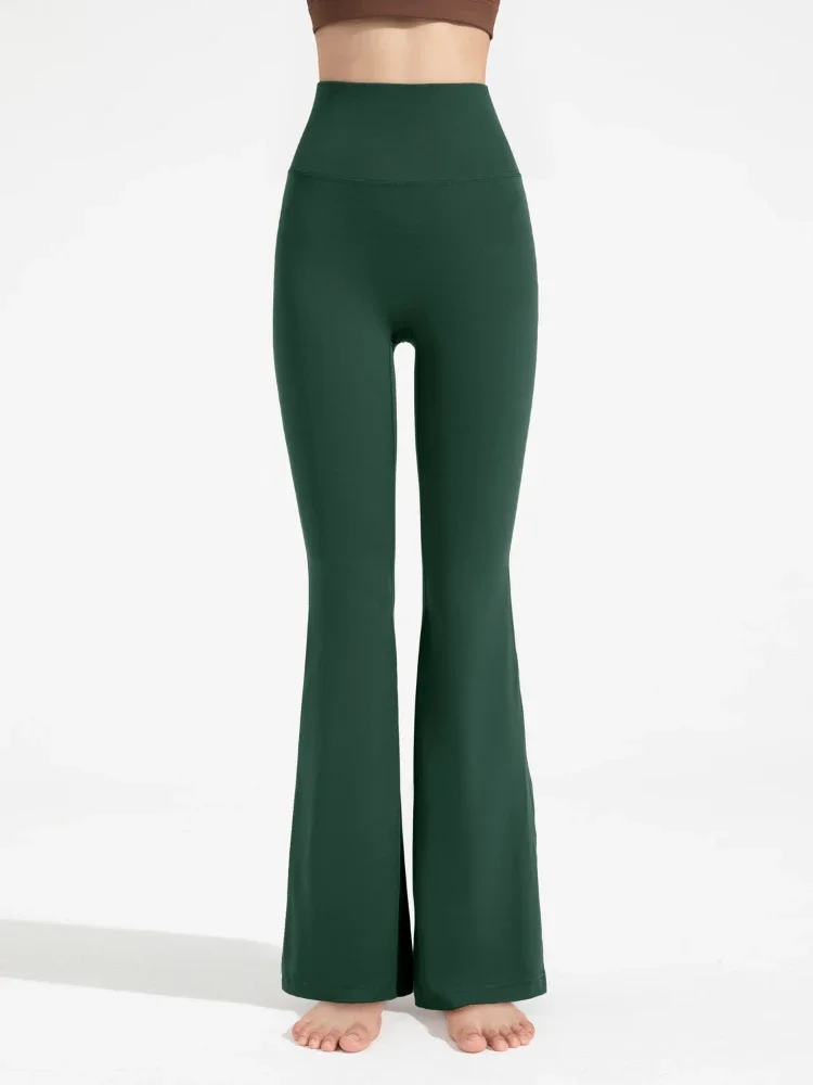 2024 New Trousers Women Clothing Flare Pants High Waisted Buttocks Lifted Sports Flared Fitness Solid Wide Leg Pants Clothes