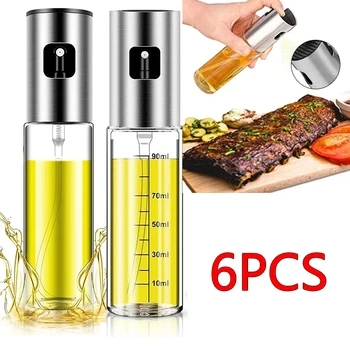 Spruzzatore di olio in vetro per cucinare Spray di oliva Mister per insalata BBQ Cucina Cottura Bottiglia di aceto vuota 1