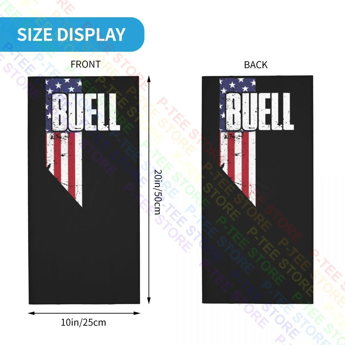 Buell Family American Flag Neck Gaiter Bandana Scarf Face Mask Soft Headwear Neck Warmer