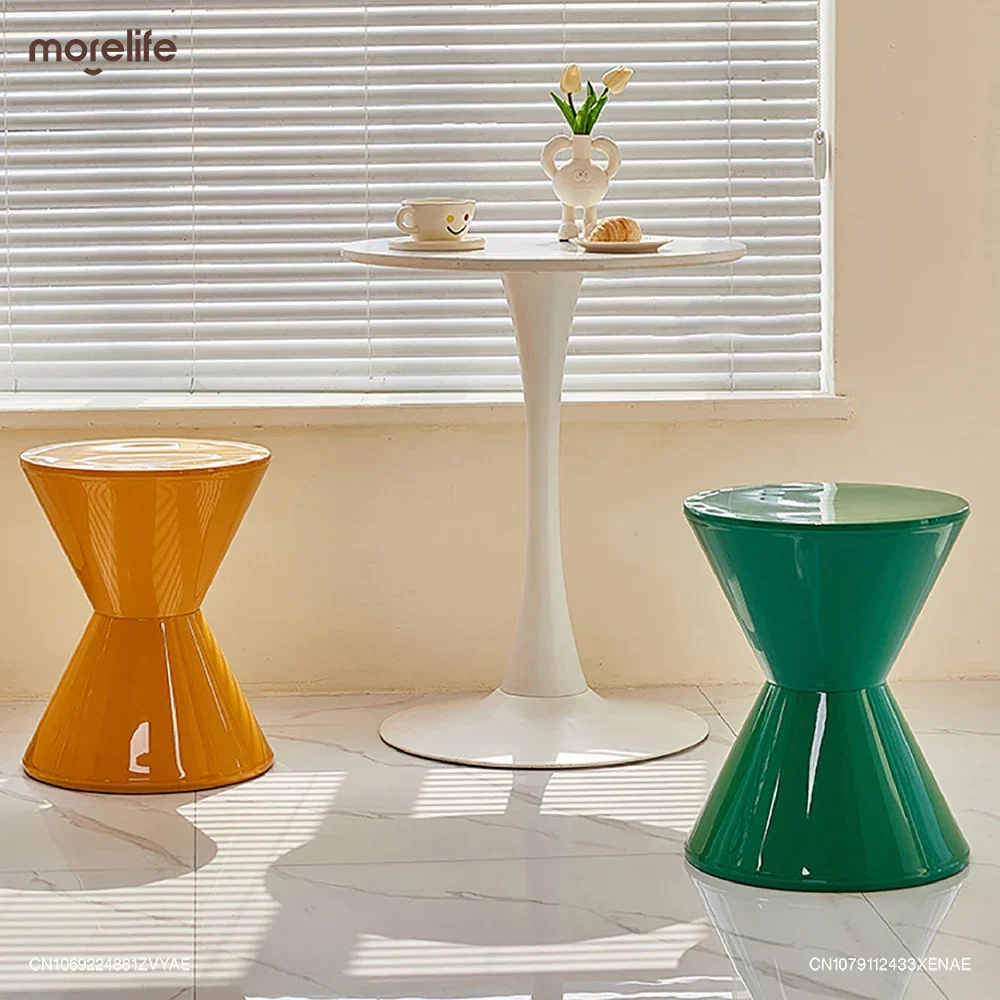 

Multi Functional Plastics Round Dining Stools Living Room Coffee Tables Footstool Simple Bedroom Bedside Table Home Furniture