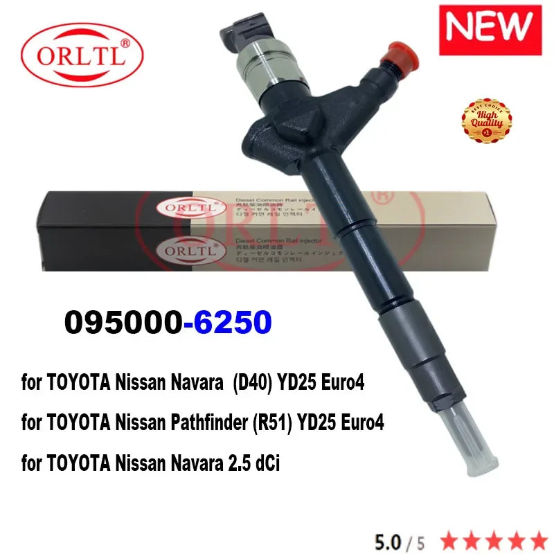 

ORLTL NEW Genuine 095000-6250 0950006250 0950006250 Diesel Engine Fuel Injector For TOYOTA Nissan Navara Injector