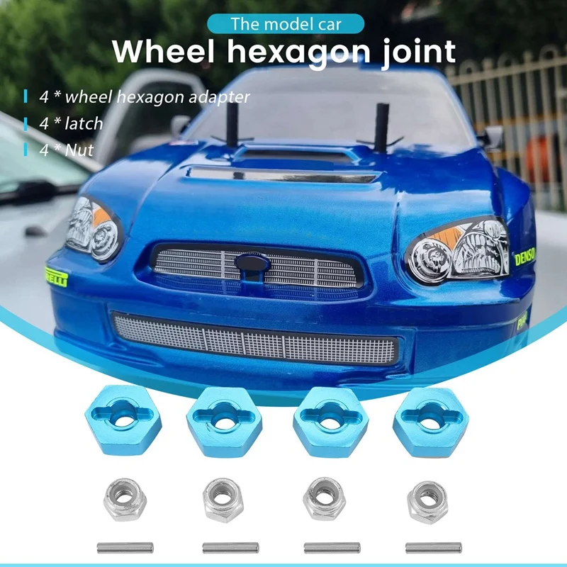 4Pcs Metal 12MM Wheel Hex Adapter for Tamiya TT01 TT-01 TT02 XV01 TB-04 WT-01N 1/10 RC Car Upgrade Parts rc crawler accessories