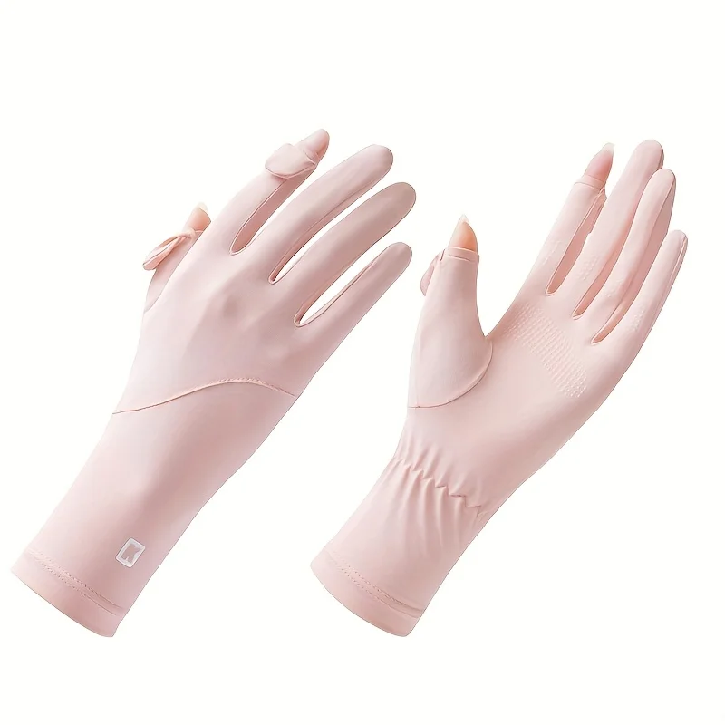 Guanti Donna Protezione Solare UV - Antiscivolo, Traspiranti, In Nylon E Spandex, Con Apertura Per Touchscreen, Per Guida E Sport - 2