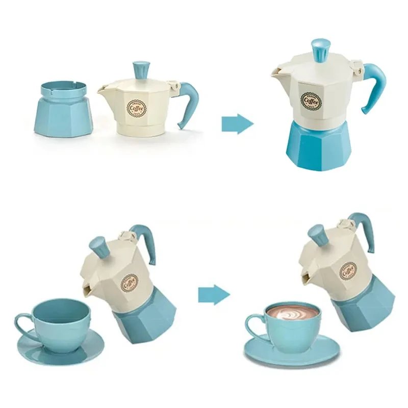 New 11PCS Coffee Tableware Set Simulated Children's Play House Outdoor Kitchen DIY Afternoon Tea Game Toys Educational Toys 3