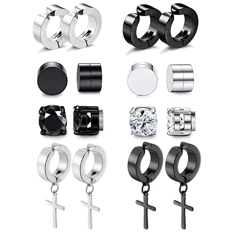 ear clip earrings clip earrings ear clip magnetic earrings ear accessories 2Pcs magnetic ear clip set for men and women
