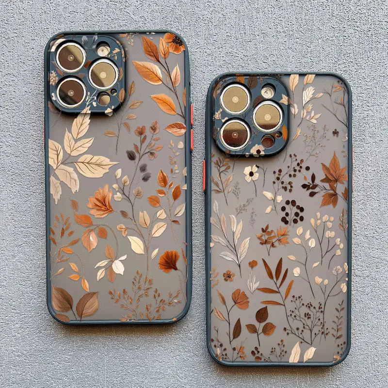 Elegant Yellow Fallen Leaves Phone Case Design