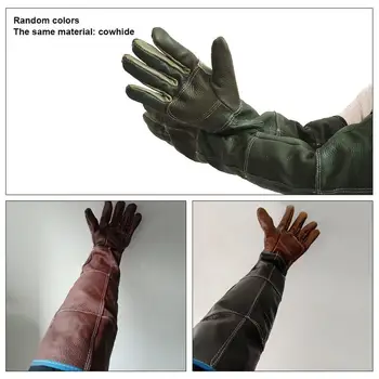 Pet Gloves Cowhide Leather Anti-grasping Anti Bite Protective Gloves Cat Dog Gardening Work Gloves Pets Training Handling Gloves 5
