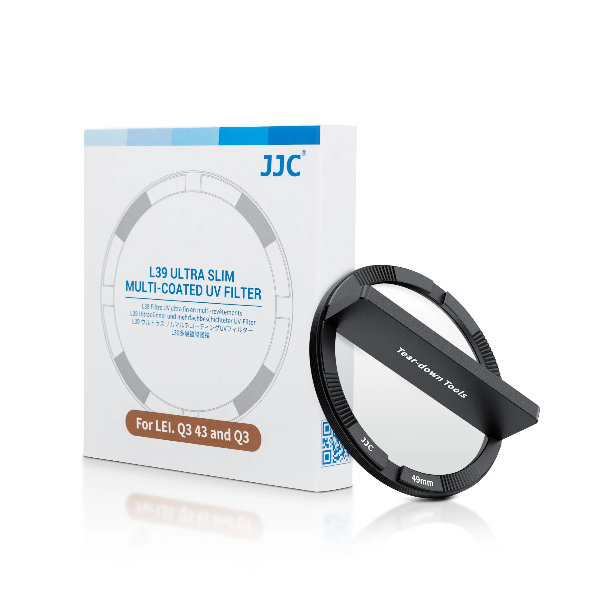 JJC L39 Ultradünner, mehrfach beschichteter UV-Filter für Leica Q3 43, UV-Schutz, ultrahlares Glas, Kameraobjektivfilter für Leica Q3 – Detail 9
