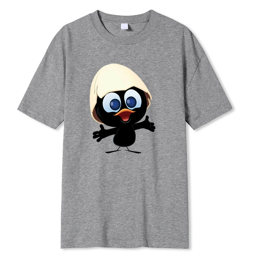 Sunlight Big Size Calimero Cartoon pattern Painted Funny Tshirt Men T Shirt_voghion.com