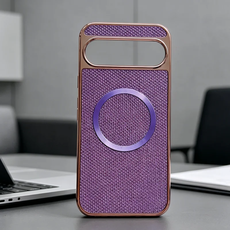 Luxury Colorful Glitter Electroplating Shiny Magnetic Wireless Charging Armor Case