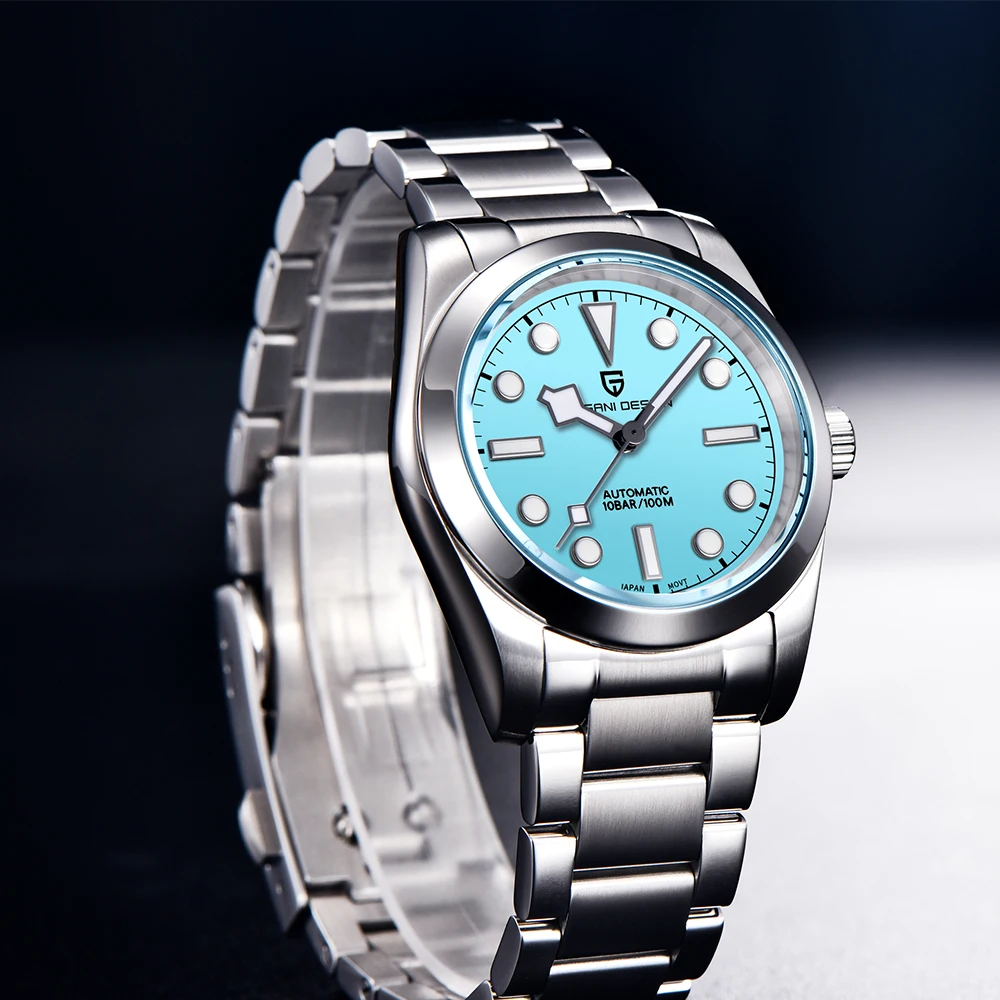 36MM Snowflake Pointer Mechanical Men Wristwatches Luxury Sapphire Glass NH35 Movement Automatic Watch for Men mechanical watch