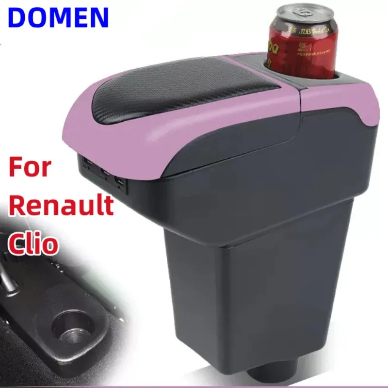 

For Renault Clio 4 Armrest For Renault Captur Clio 3 III IV Car Armrest box Storage box cup holder ashtray USB Car accessories