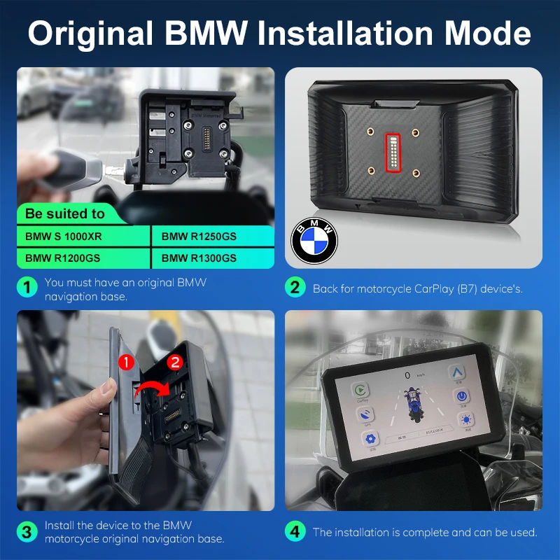 アクセサリー BMW Motorcycle Carplay 7 Inch Motorcycle for BMW Portable Navigation GPS Wireless
