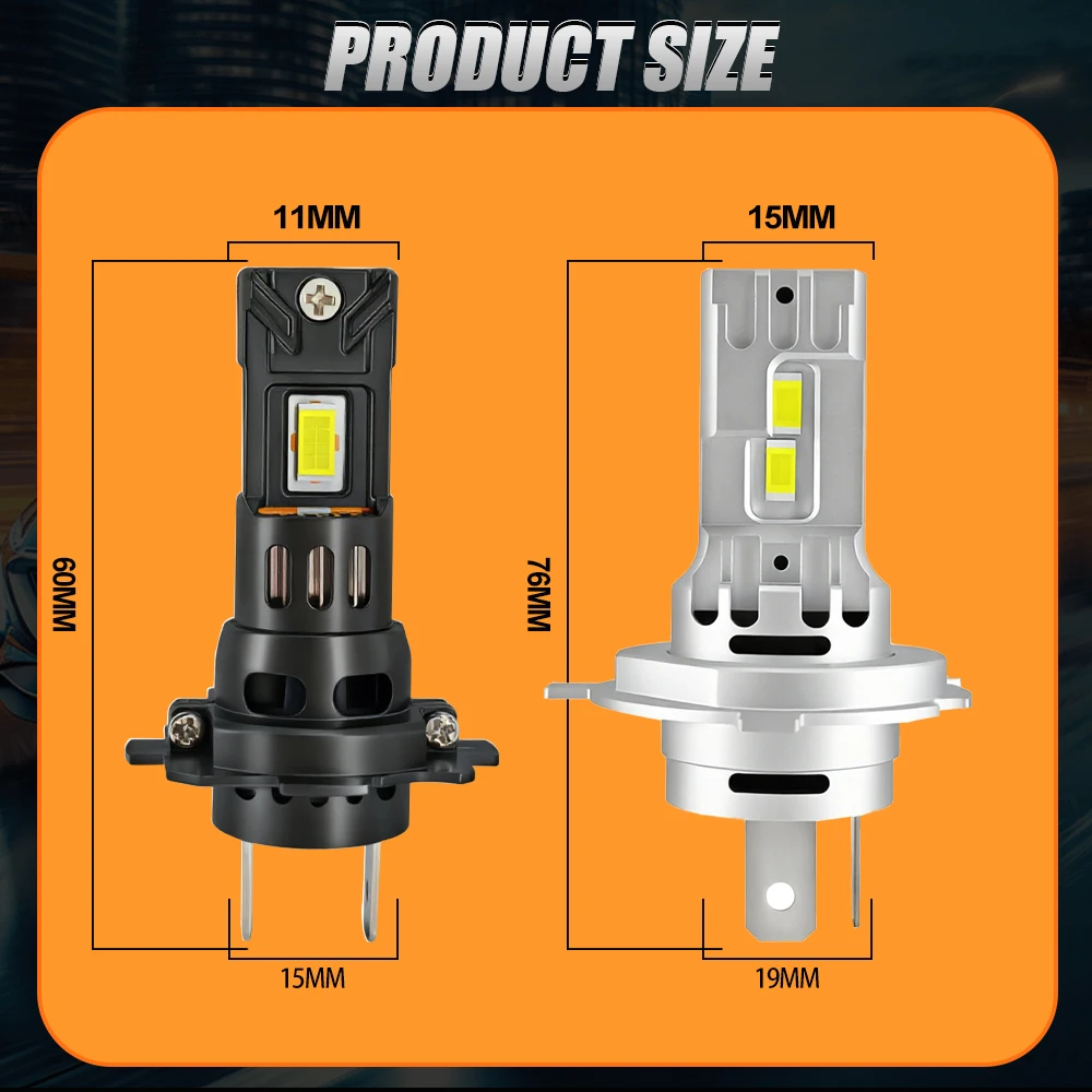H7 H4 LED 헤드라이트 9003 HB2 CANBUS LED 전구 자동차 오토바이 상향등 하향등 6000K 스포트라이트 터보 라이트 자동차용 플러그 앤 플레이