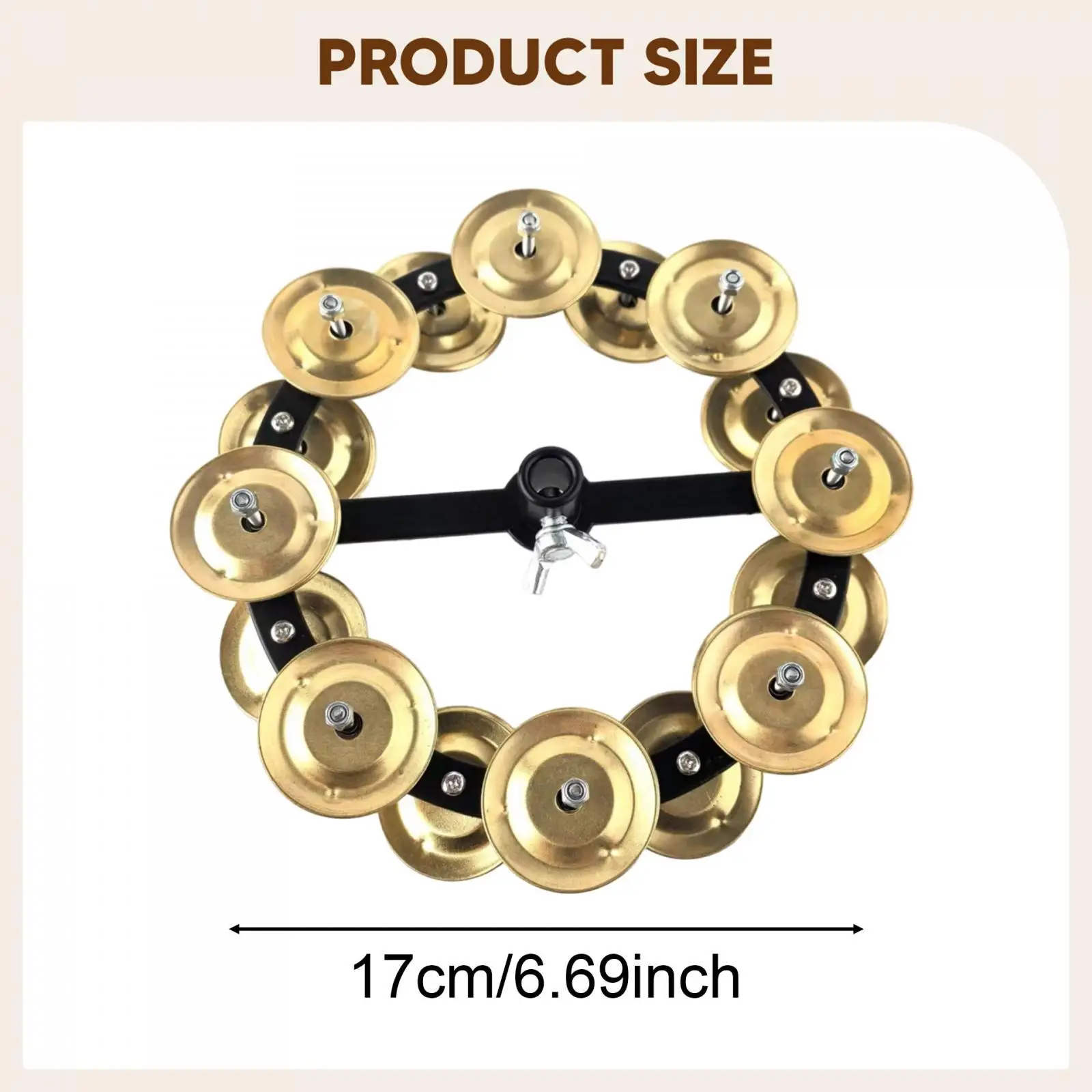 하이햇 탬버린 선명한 소리 예비 부품 경량 다기능 액세서리 악기 17cm 댄스 무대 라이브용