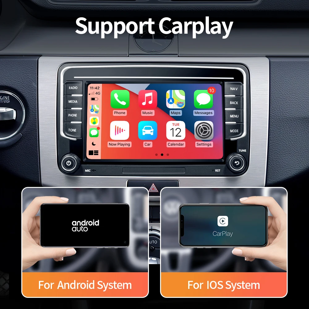GRANDnavi 2 Din Android Car Radio GPS For VW / Volkswagen Skoda Octavia golf 5 6 touran passat B6 polo Jetta 2Din Radio Player