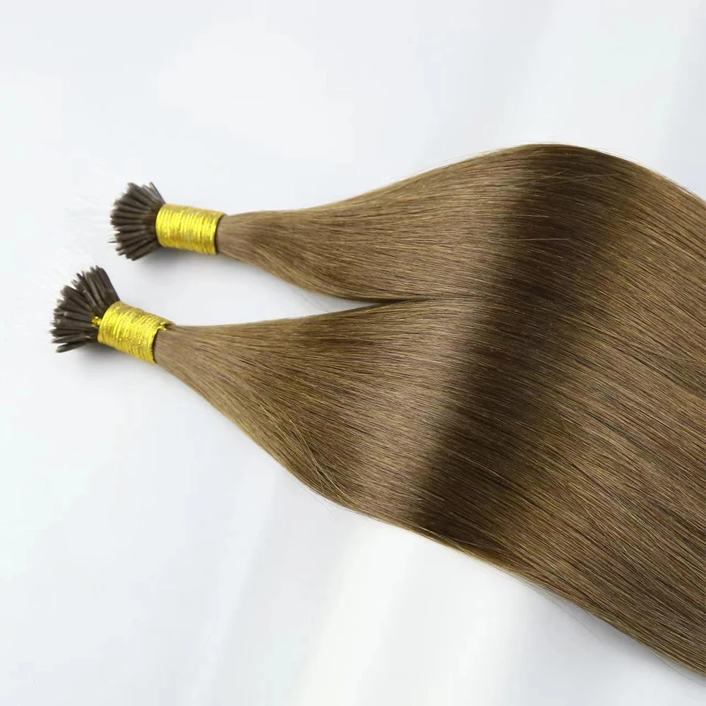 Extensioni di Capelli Umani Pre-Bonded con Punte Elastiche Nanotips, Capelli Remy Vergini con Cuticole Allineate - immagine 3