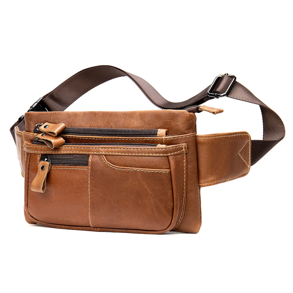 

Men Shoulder Bag Messenger Bag Genuine Leather Flaps Men's Crossbody Bags Business Flap Male Solid Messenger Bag Travel Bag