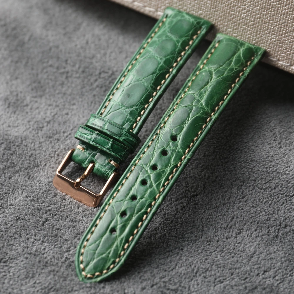時計 18mm Real CROCODILE Watch Straps Vintage 18mm Real CROCODILE Watch Straps Vintage High-end Crocodile