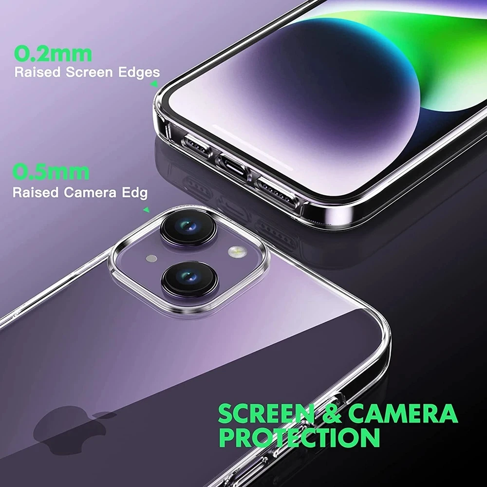 360° Full Body Protective Transparent Phone Case - Soft & Hard Hybrid Cover