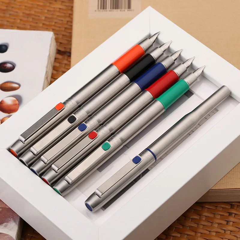 MAJOHN B25 Fountain Pen&Ballpoint Pen Stainless Steel  Pen Core,Ink Absorber,Ink Bag Dual-use,F-tip Durable Office Writing Pens 2