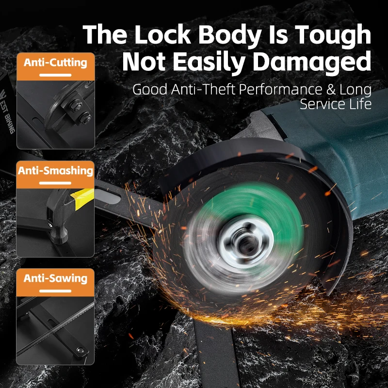 Foldable Bike Lock 3 Key Strong Security Anti-theft Bicycle Lock Heavy Duty Chain Cable Padlock Motorcycle bicycle lock