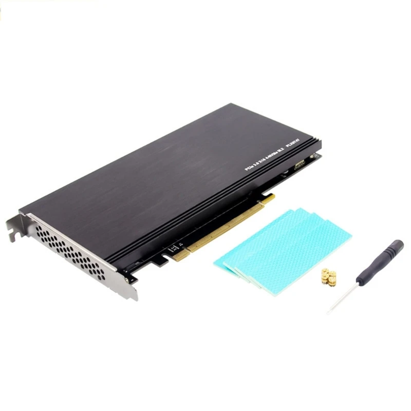 Super Fast PCIe X16 to 4 Port NVMe Expansion Card PLX8747 Control PCIe3.0 QXNF