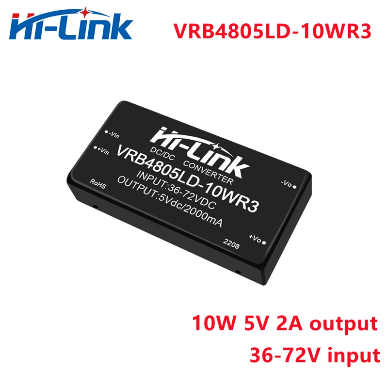 Hi-Link 12/24/48V to 5/12/15/24V 10W DCDC Isolated Converter VRB1205LD-10WR3 VRB4805LD-10WR3 DCDC Switching Power Supply Module