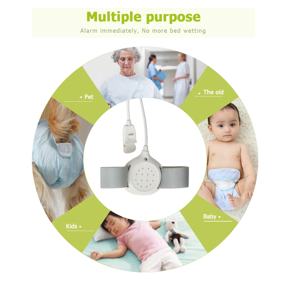 Professional Arm Wear Bedwetting sensor Alarm Potty Training wet reminder Child electronic alarm clock For Baby Toddler Adults