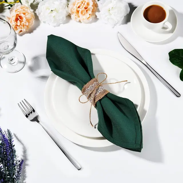 6 Stück Weihnachts Serviettenringe Mit Grünen Blättern & Roten Beeren – Dekorative Stoffringe Für Festliche Tischdeko